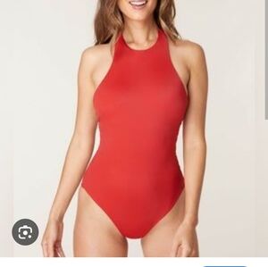 NWT Andie Luzon 1pc Swimsuit Chili Pepper sz small resort Cruise Vacation womens